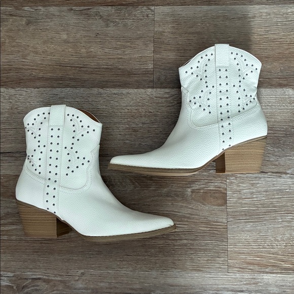 Target Shoes - Cream Rhinestone Booties
